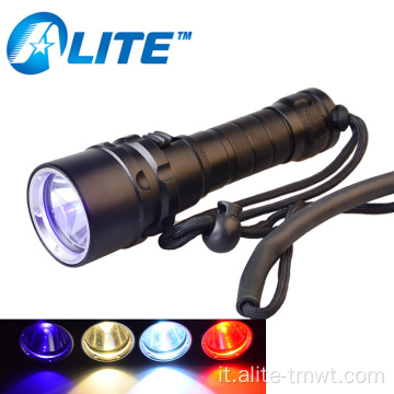 Torcia di torcia per immersioni a led subacquea UV Scuba Light